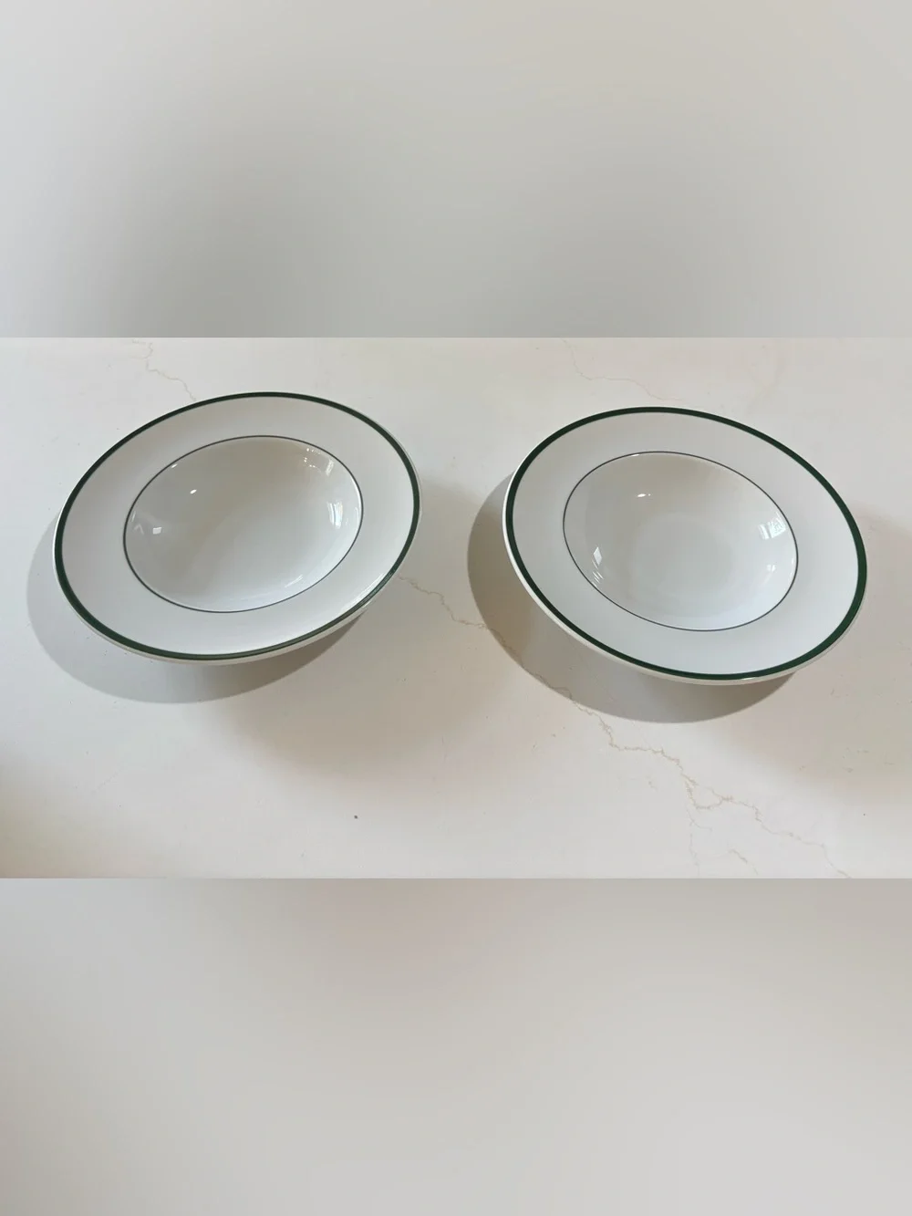 2x Williams‎ Sonoma BRASSERIE Green Wide Rimmed Pasta Bowls 11